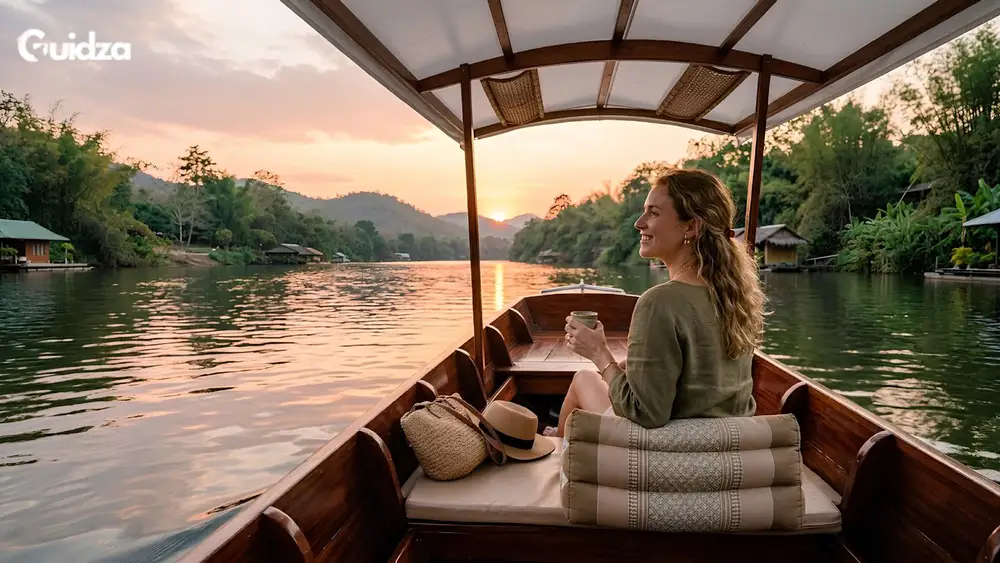 Kanchanaburi: River Kwai Sunset Cruise with Transfers 1