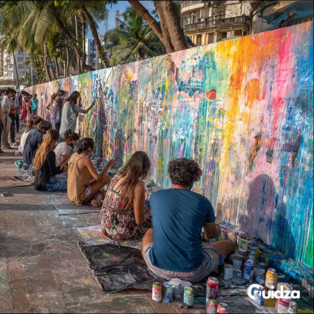 Maharashtra : Street Art Creation Workshop in Bandra with Transfers 5